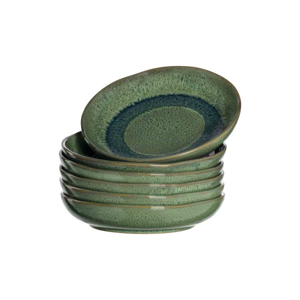 Leonardo MATERA Keramikteller 20,7 cm tief grün 6er Set