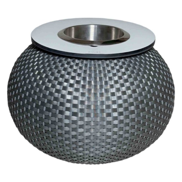 COOTAB Cooler Table MILANO Beistelltisch mit Edelstahl-Kühler - Anthrazit/Champagner