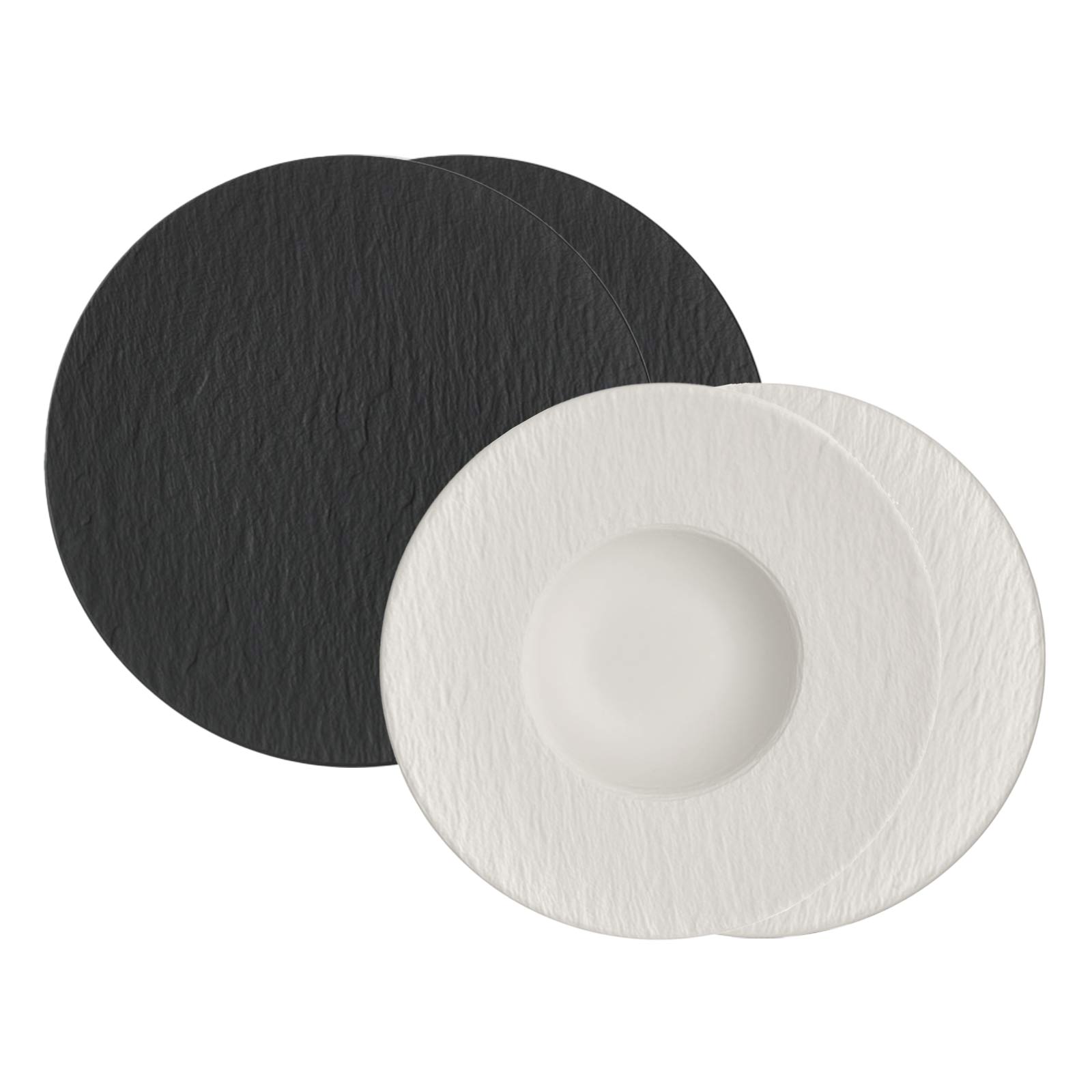 Villeroy & Boch Manufacture Rock Pasta-Set schwarz&weiß | Luxentu der Shop  für Genießer