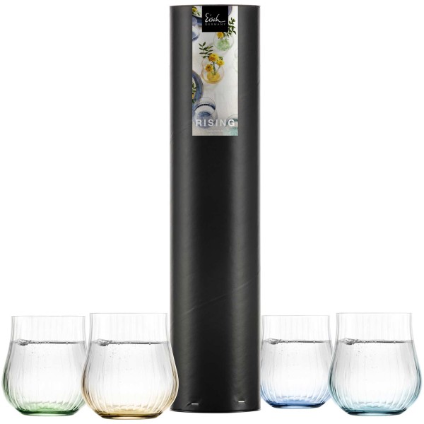 Eisch Rising Allroundbecher 400 ml 4er Set in Geschenkröhre