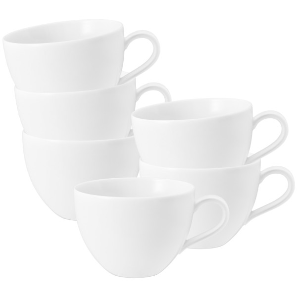 Seltmann Weiden Beat Color Glaze Milchkaffeetasse 0,35 l 6er Set - Weiß