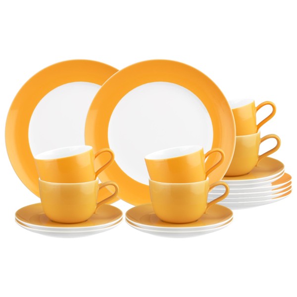 Seltmann Weiden Liberty Pure Colors Kaffeeservice 18-teilig Mango Orange - DS