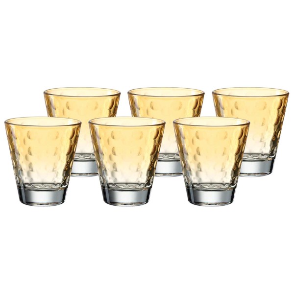 Leonardo OPTIC Trinkglas klein 215 ml Pastell apricot 6er Set - A