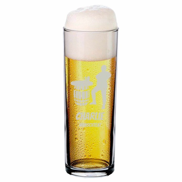 Kölschglas mit Gravur & Fußballmotiv - Stammtisch