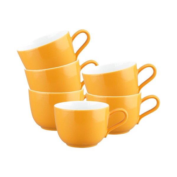 Seltmann Weiden Liberty Pure Colors Kaffeetasse 260 ml 6er Set Mango Orange - DS