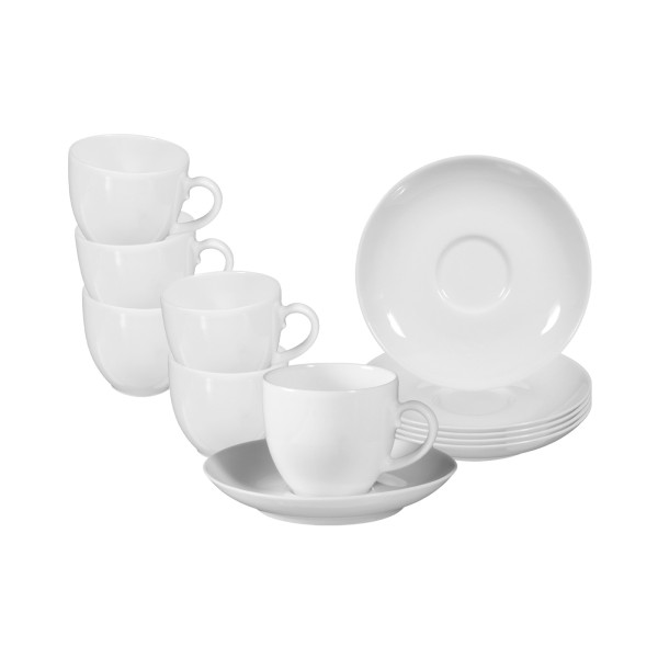 Seltmann Weiden Rondo/Liane Weiß Espressotasse mit Untertasse 0,11 l 6er Set - DS