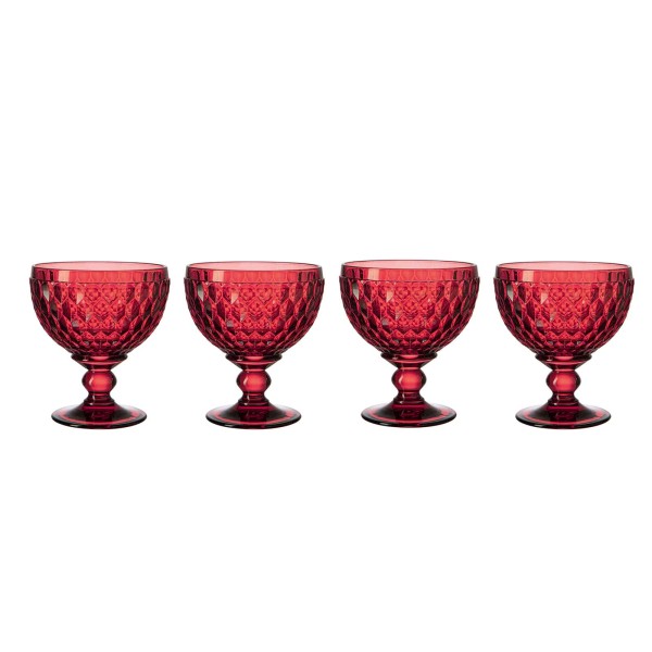 Villeroy & Boch Boston Coloured Sektschale 398 ml rot 4er Set - DS