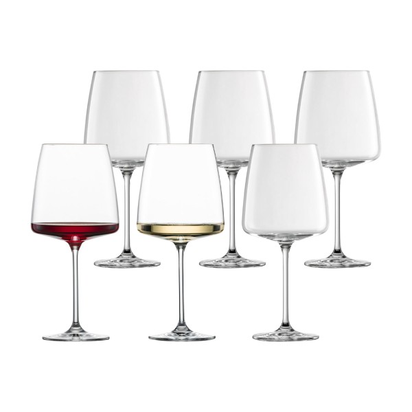 Zwiesel Glas VIVID SENSES samtig & üppig Weinglas 6er Set