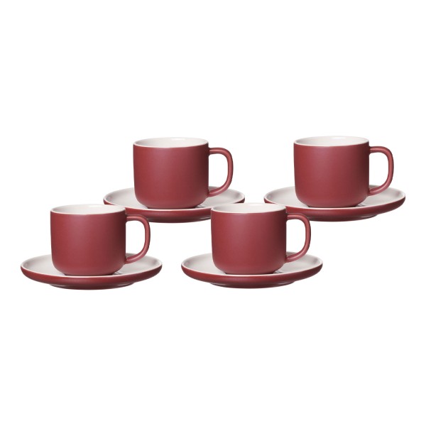 Ritzenhoff & Breker JASPER Kaffeetasse mit Untertasse 240 ml 4er Set beere