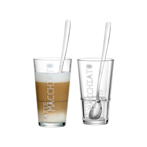Ritzenhoff & Breker LENA Latte Macchiato Gläser mit Löffel 350 ml 2er Set
