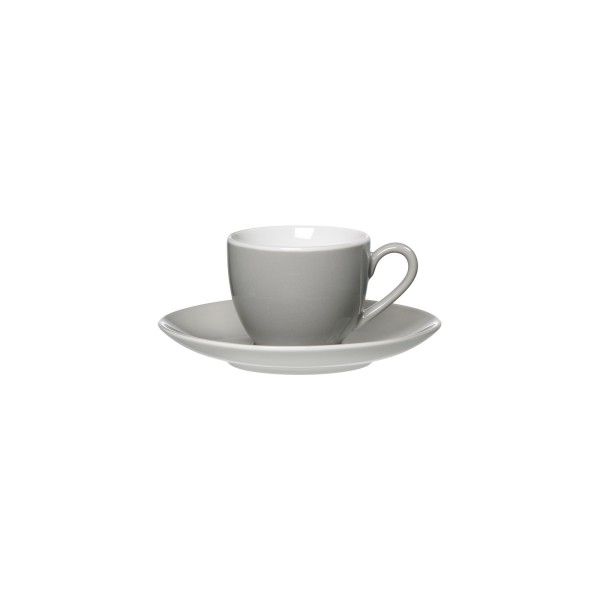 Ritzenhoff & Breker DOPPIO Espressotasse mit Untertasse 80 ml grau