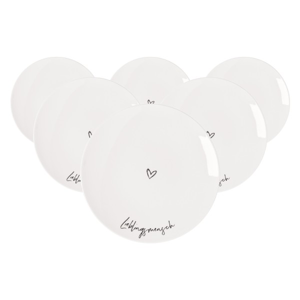 Villeroy & Boch Statement Frühstücksteller Lieblingsmensch ø 21,2 cm 6er Set - DS