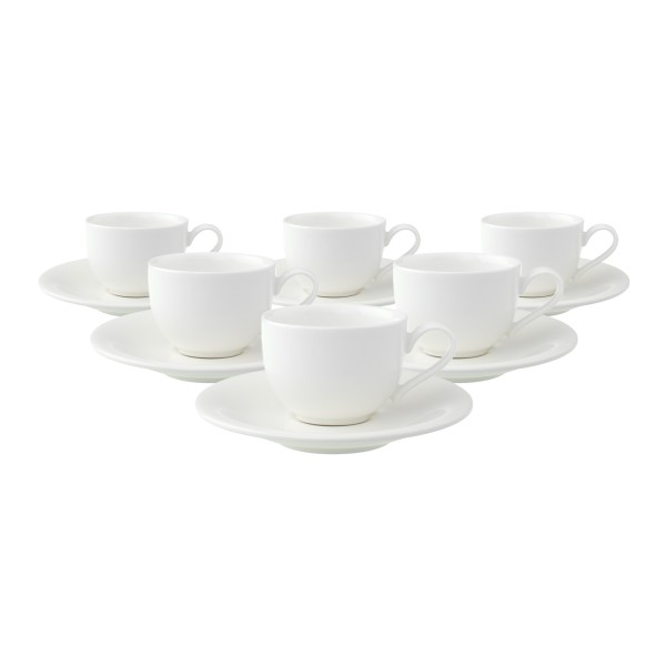 Villeroy & Boch New Cottage Basic Espressotasse mit Untertasse 50 ml 6er Set - DS