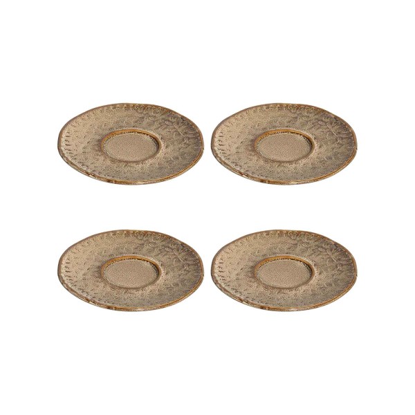 Leonardo MATERA Espressountertasse 11 cm beige 4er Set