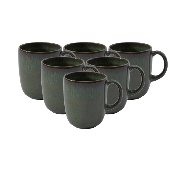 like. by Villeroy & Boch Lave vert Becher mit Henkel 400 ml 6er Set - DS