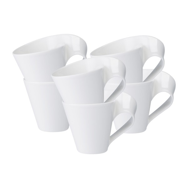 Villeroy & Boch NewWave Caffè Becher mit Henkel 250 ml 6er Set - DS
