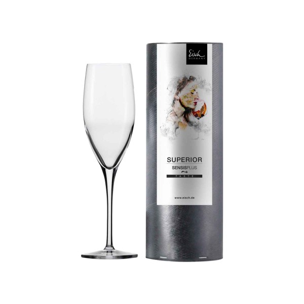 Eisch Superior SensisPlus Champagnerglas in Geschenkröhre - A