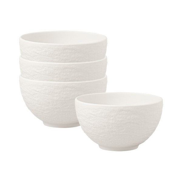 Villeroy & Boch Manufacture Rock Blanc Reisbol ø 10,8 cm 4er Set