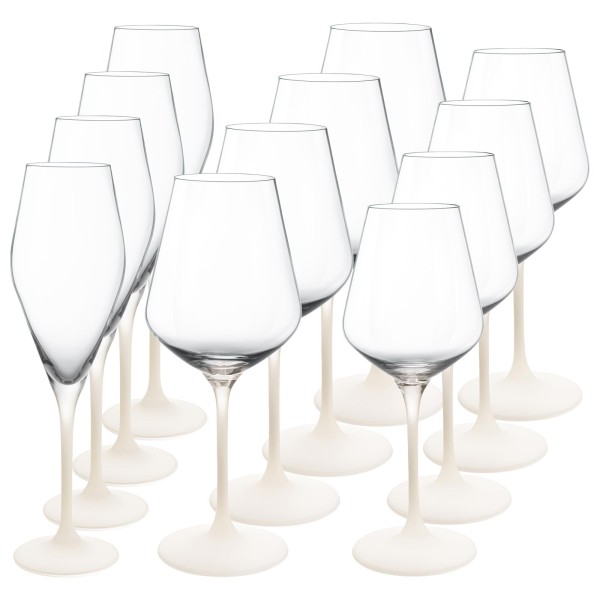 Villeroy & Boch Manufacture Rock Blanc Wein- und Sektgläser Set 12-teilig