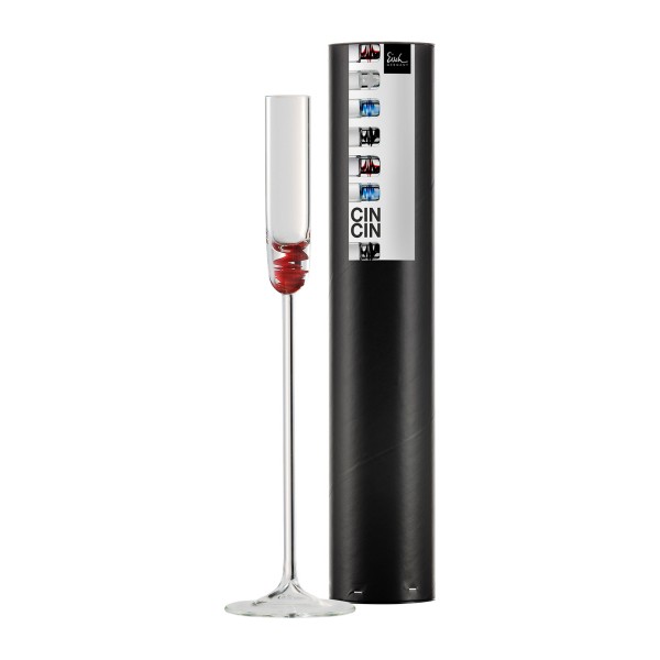 Eisch Cin Cin Kelch 45 ml Rot in Geschenkröhre