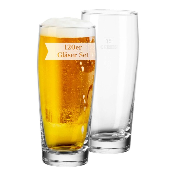 Van Well Willi Becher 0,5 l geeicht 120er Set
