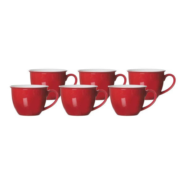 Ritzenhoff & Breker DOPPIO Milchkaffeetasse 350 ml rot 6er Set