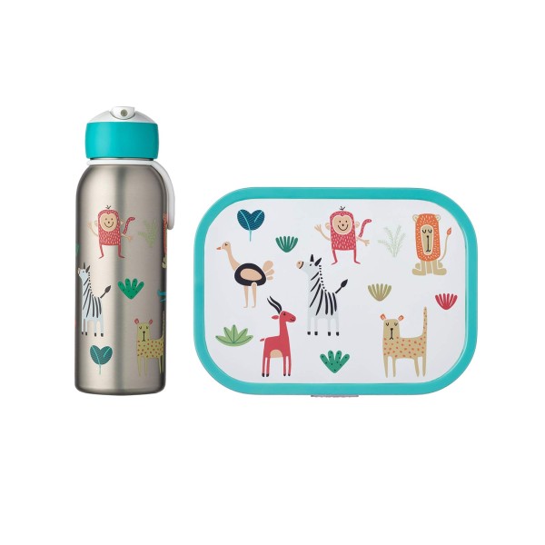 Mepal CAMPUS Lunchset mit Thermoflasche Animal Friends 2-teilig