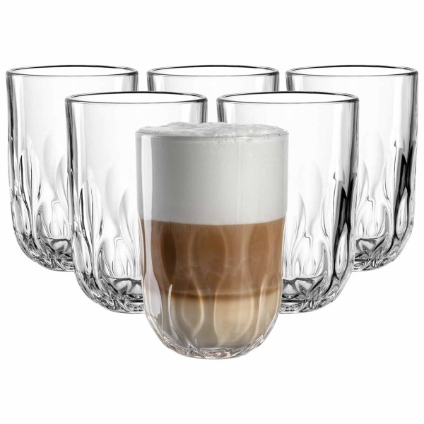 Leonardo GOCCE Latte Macchiato Glas (3) 390 ml 6er Set