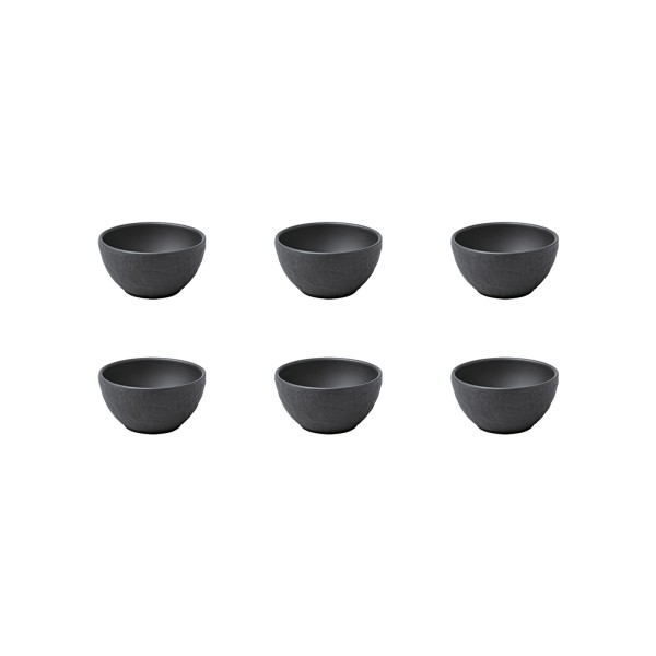 Villeroy & Boch Manufacture Rock Dipschälchen schwarz Ø 7,7 cm 6er Set