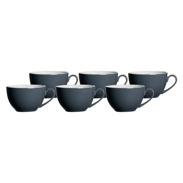 Ritzenhoff & Breker DOPPIO Kaffeetasse 200 ml anthrazit 6er Set