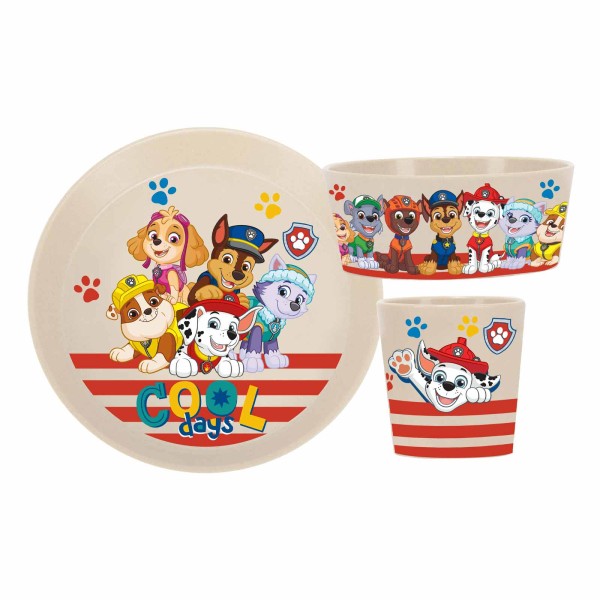 Koziol CONNECT Kindergeschirrset 3-teilig Paw Patrol organic sand