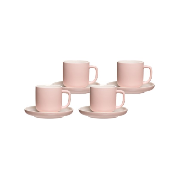 Ritzenhoff & Breker JASPER Espressotasse mit Untertasse 100 ml 4er Set rosa