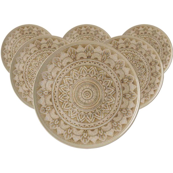 Ritzenhoff & Breker Rimini Platzteller ø 32 cm Mandala Sand 6er Set - DS