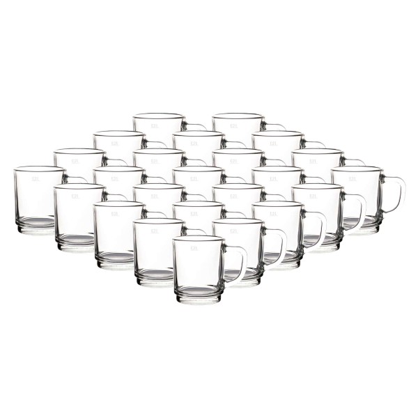 Van Well Glühweinbecher Glasbecher 0,2l geeicht 24er Set