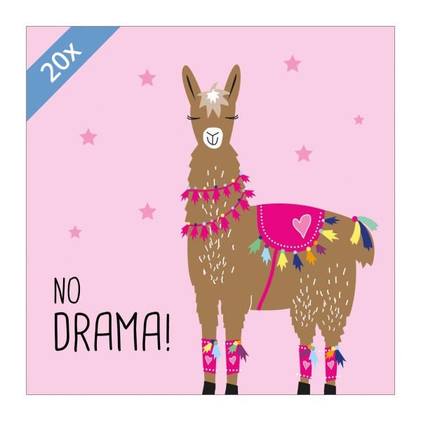 ppd Papier Servietten 33 x 33 cm 20 St. 'Drama Llama' - A