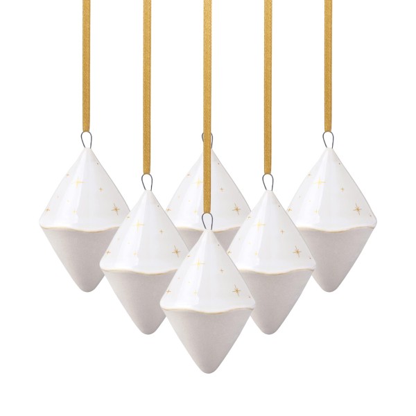 like. by Villeroy & Boch Winter Glow Ornament Doppelkegel 6er Set - DS