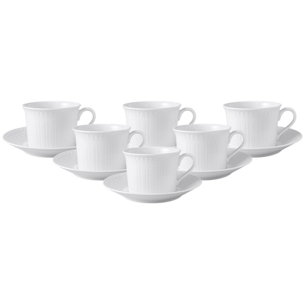 Villeroy & Boch Cellini Cappuccino Tasse mit Untertasse 350 ml 6er Set