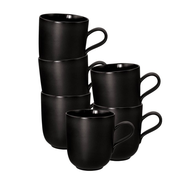 Seltmann Weiden Liberty Velvet Black Kaffeebecher 400 ml 6er Set - DS