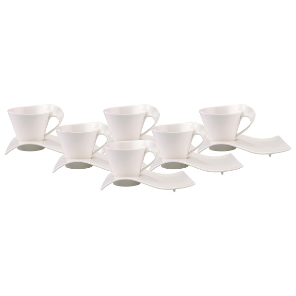 Villeroy & Boch NewWave Caffè Café au lait Tasse mit Unterteller 260 ml 6er Set - DS