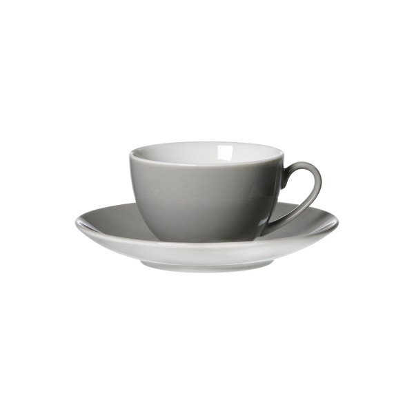 Ritzenhoff & Breker DOPPIO Kaffeetasse mit Untertasse 200 ml grau