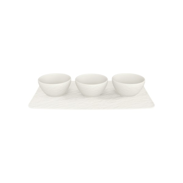 Villeroy & Boch Manufacture Rock Dipschälchen Set weiß 4-teilig - A