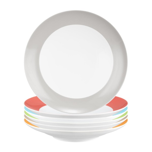 Seltmann Weiden Liberty Pure Colors Suppenteller ø 23,5 cm 6er Set Mixed