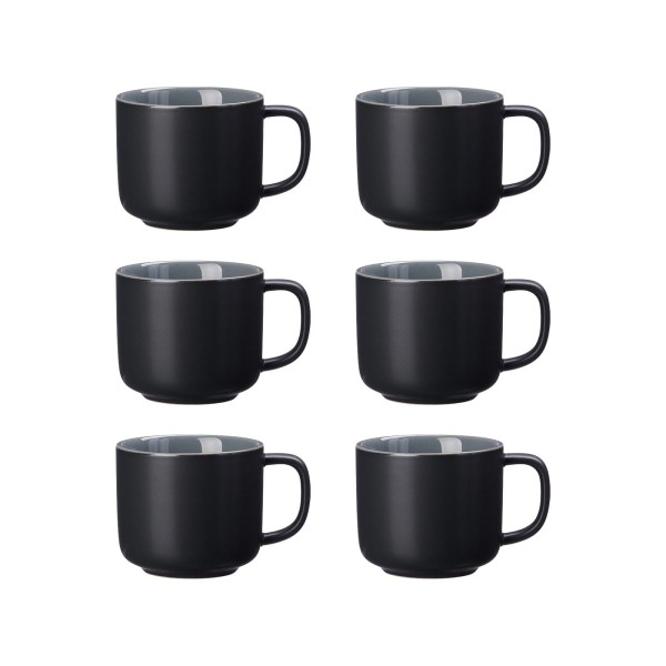 Ritzenhoff & Breker JASPER Kaffeetasse 240 ml schwarz 6er Set