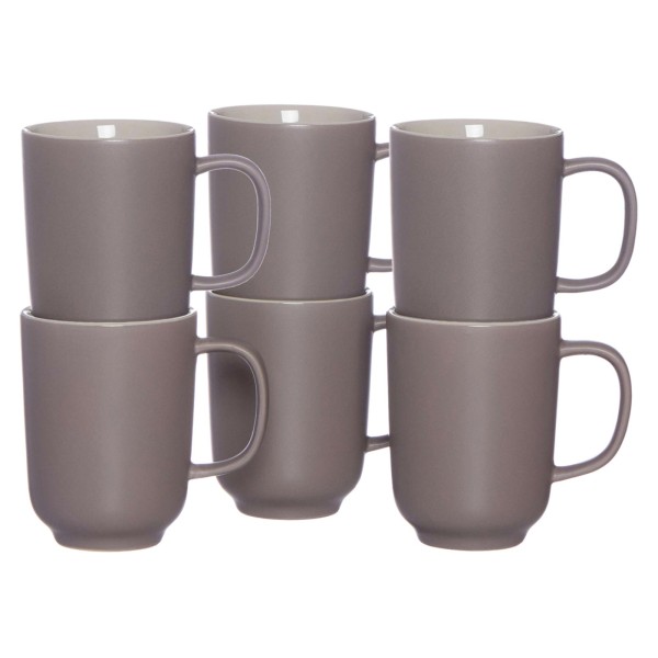 Ritzenhoff & Breker JASPER Kaffeebecher 285 ml taupe 6er Set