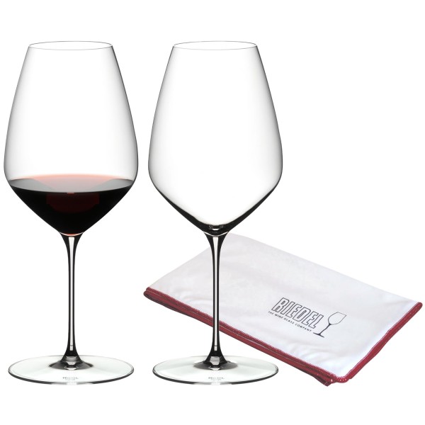 Riedel VELOCE Syrah / Shiraz Weinglas 2er Set + Poliertuch