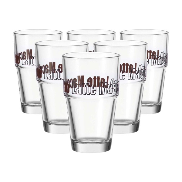 Leonardo SOLO Becher 410 ml Latte Macchiato 6er Set