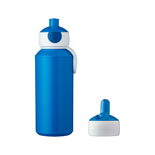 Mepal CAMPUS Pop-up Trinkflasche Set mit Flip-Up Ersatzdeckel blau