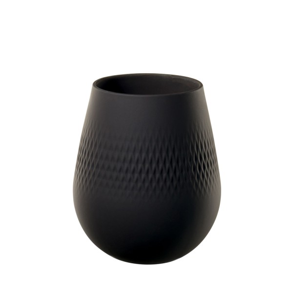 Villeroy & Boch Manufacture Collier Vase Carré 14 cm noir - DS