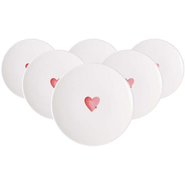 Villeroy & Boch With Love Frühstücksteller ø 21,2 cm Sending Love 6er Set - DS