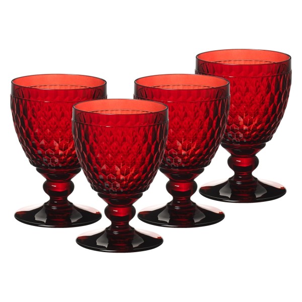 Villeroy & Boch Boston Coloured Wasserglas 400 ml rot 4er Set - DS